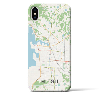 【三津（愛媛県）】地図柄iPhoneケース（バックカバータイプ）