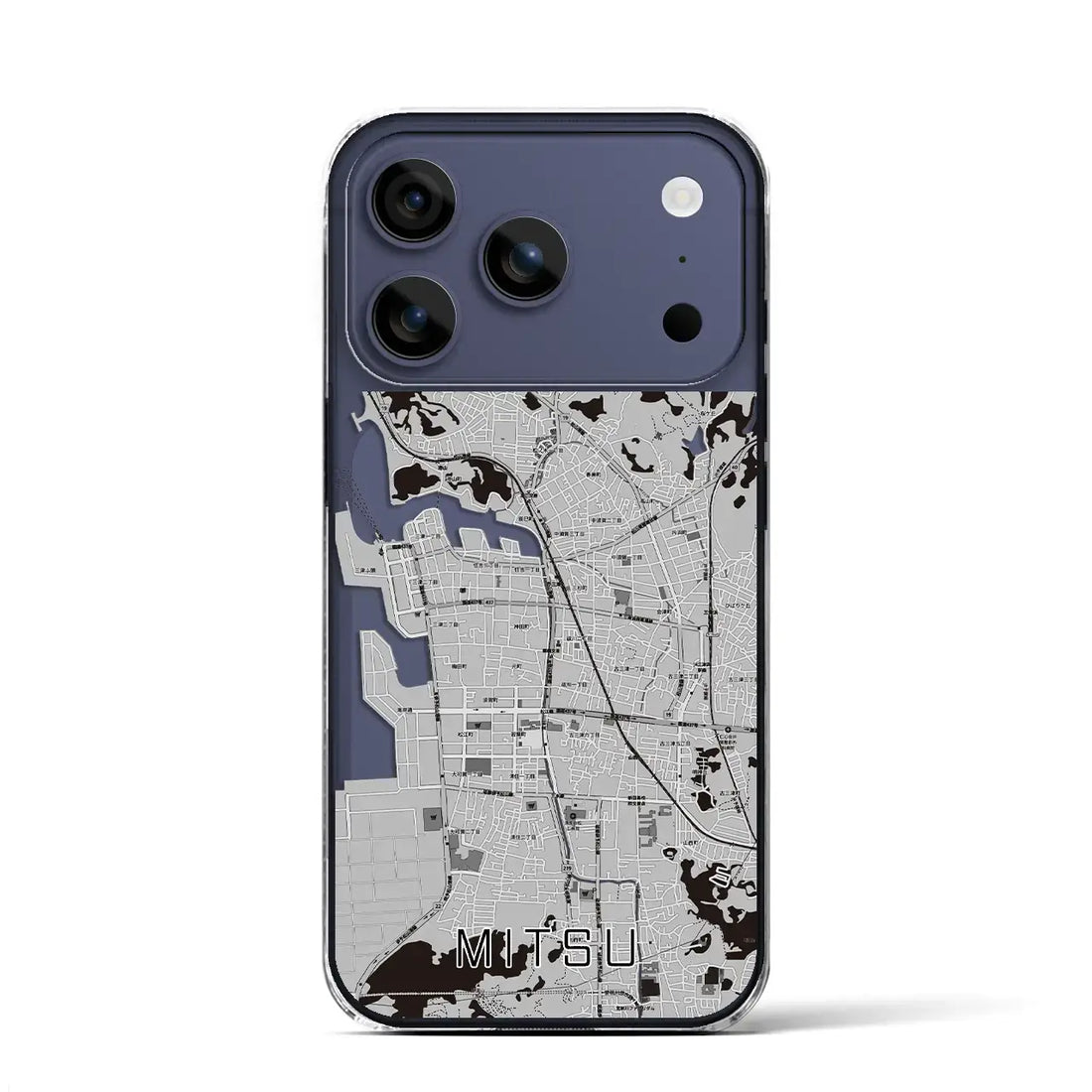 【三津(愛媛県)】地図柄iPhoneケース(クリアタイプ)