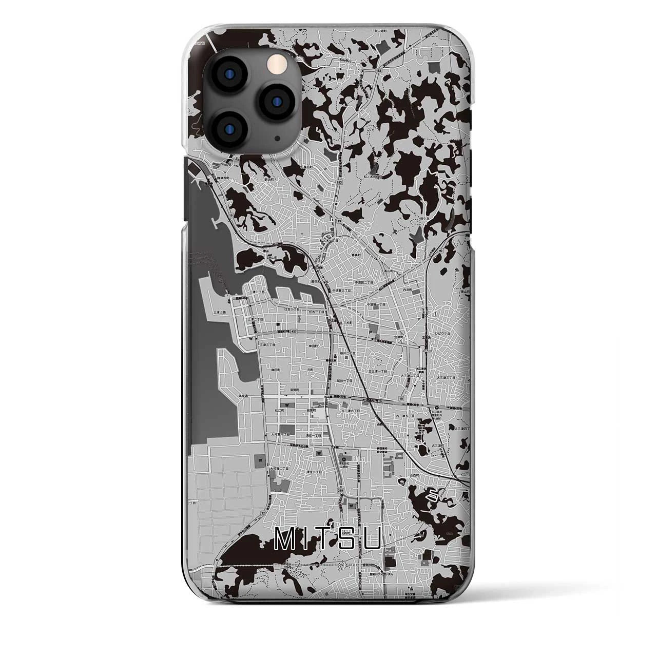 【三津（愛媛県）】地図柄iPhoneケース（クリアタイプ）