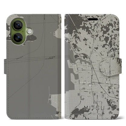 【三津（愛媛県）】地図柄iPhoneケース（手帳タイプ）