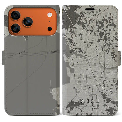 【三津（愛媛県）】地図柄iPhoneケース（手帳タイプ）