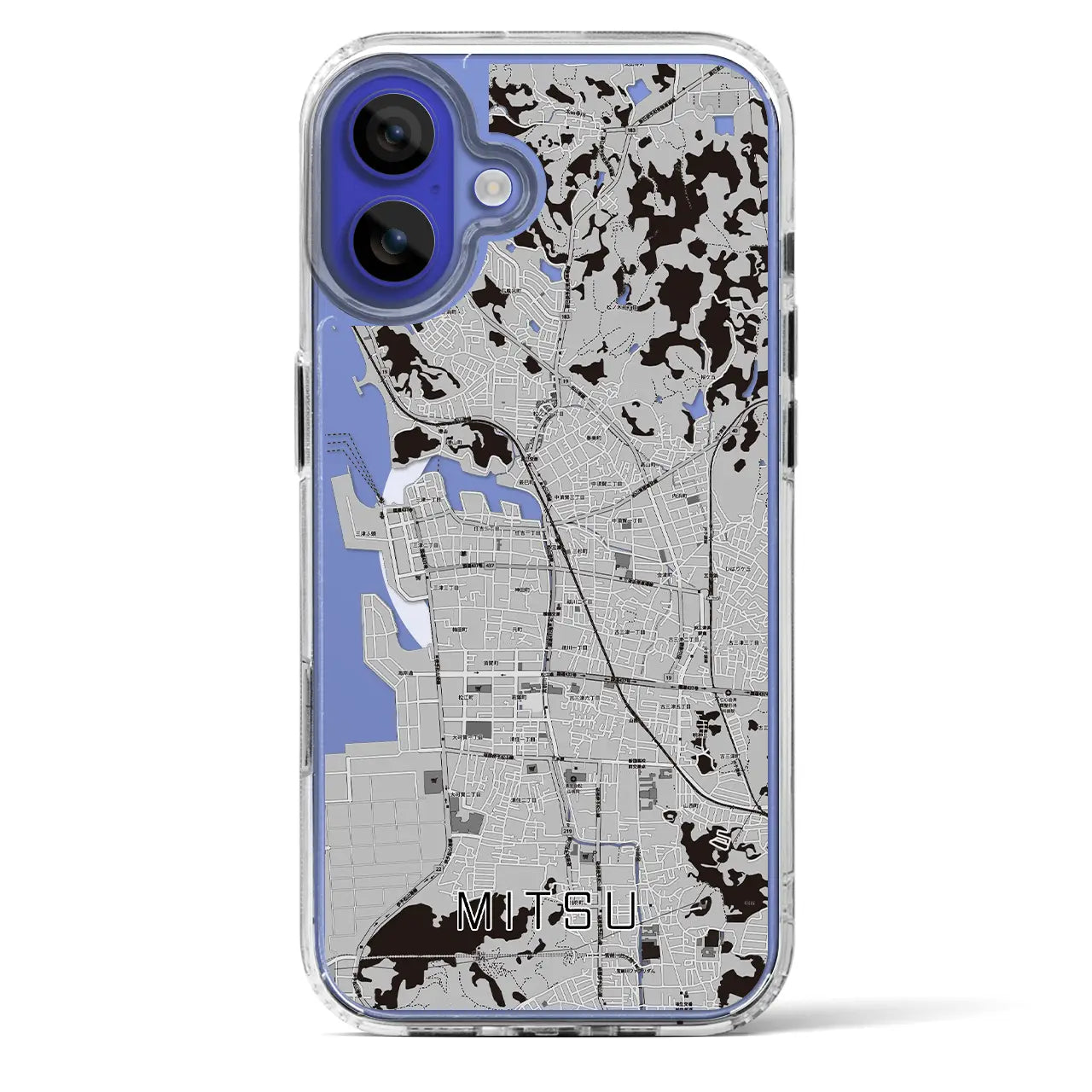 【三津（愛媛県）】地図柄iPhoneケース（MagSafeタイプ）