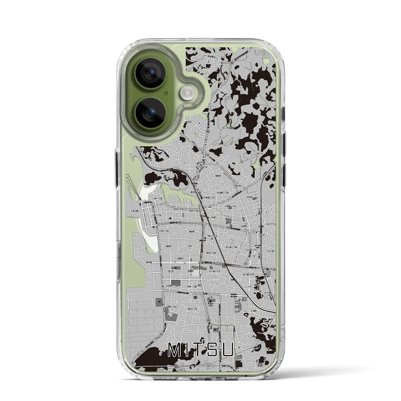 【三津（愛媛県）】地図柄iPhoneケース（MagSafeタイプ）