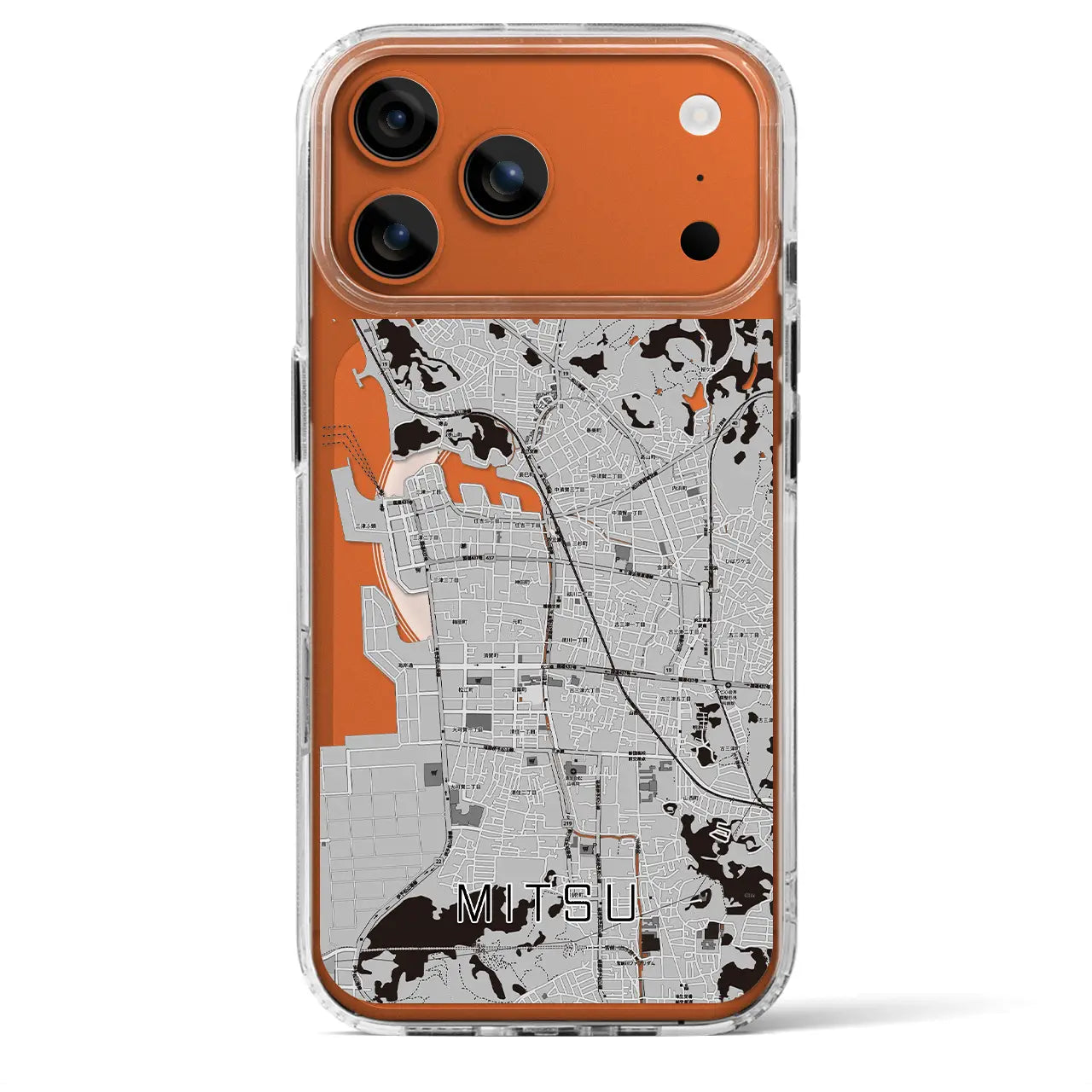 【三津（愛媛県）】地図柄iPhoneケース（MagSafeタイプ）