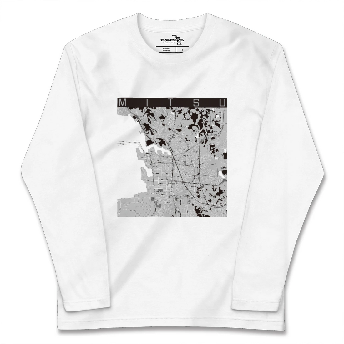【三津（愛媛県）】地図柄ロングスリーブTシャツ