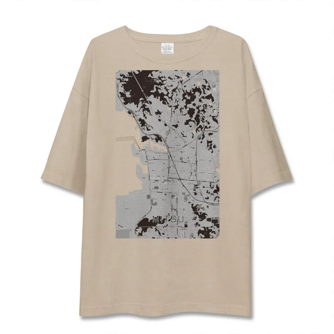 【三津（愛媛県）】地図柄ビッグシルエットTシャツ