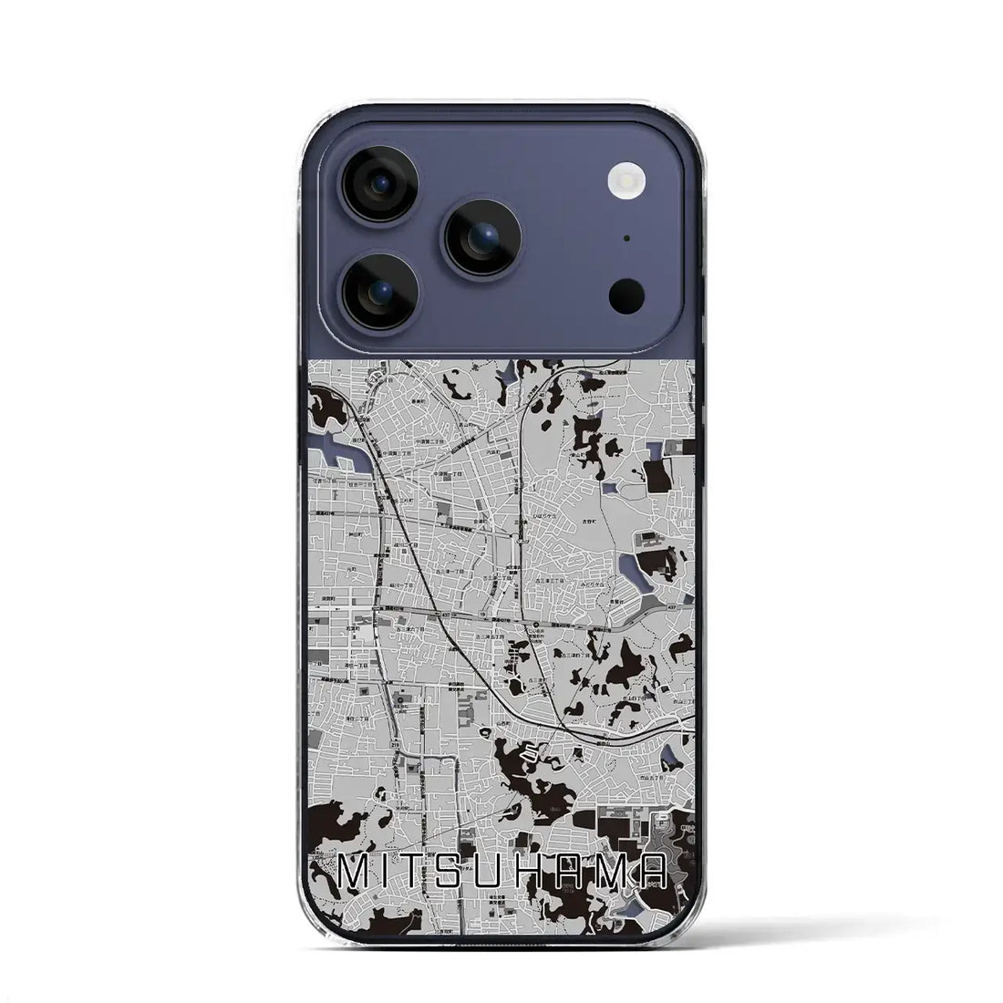 【三津浜(愛媛県)】地図柄iPhoneケース(クリアタイプ)