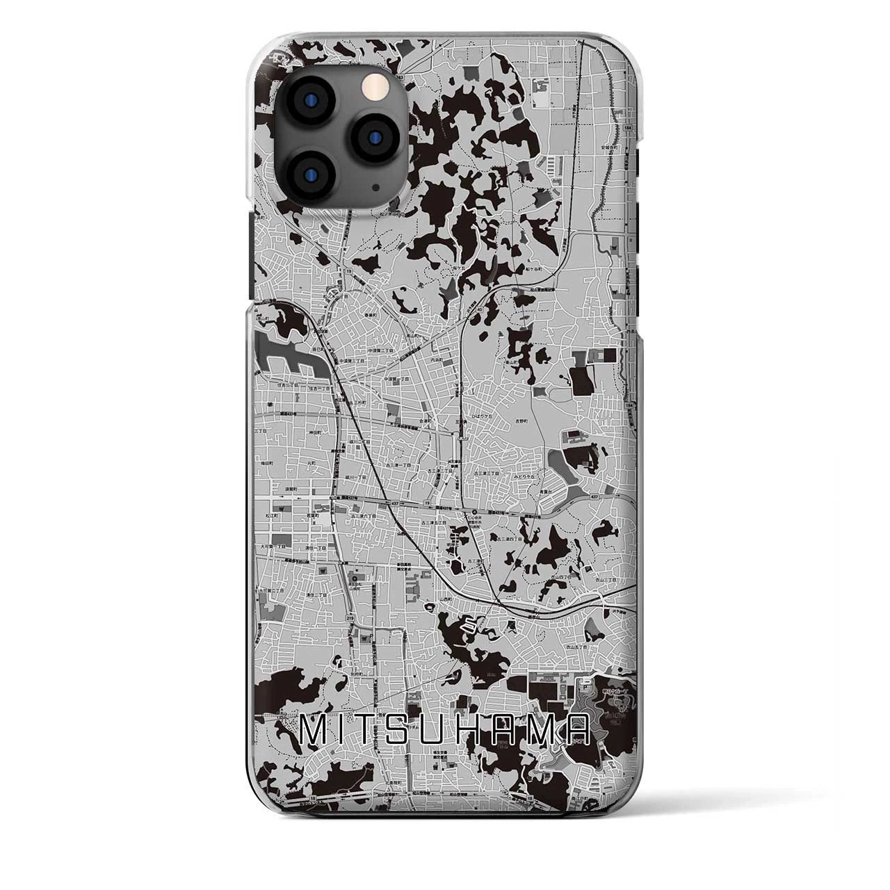 【三津浜（愛媛県）】地図柄iPhoneケース（クリアタイプ）