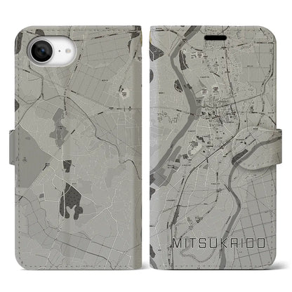 【水海道（茨城県）】地図柄iPhoneケース（手帳タイプ）