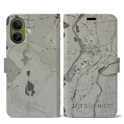 【水海道（茨城県）】地図柄iPhoneケース（手帳タイプ）