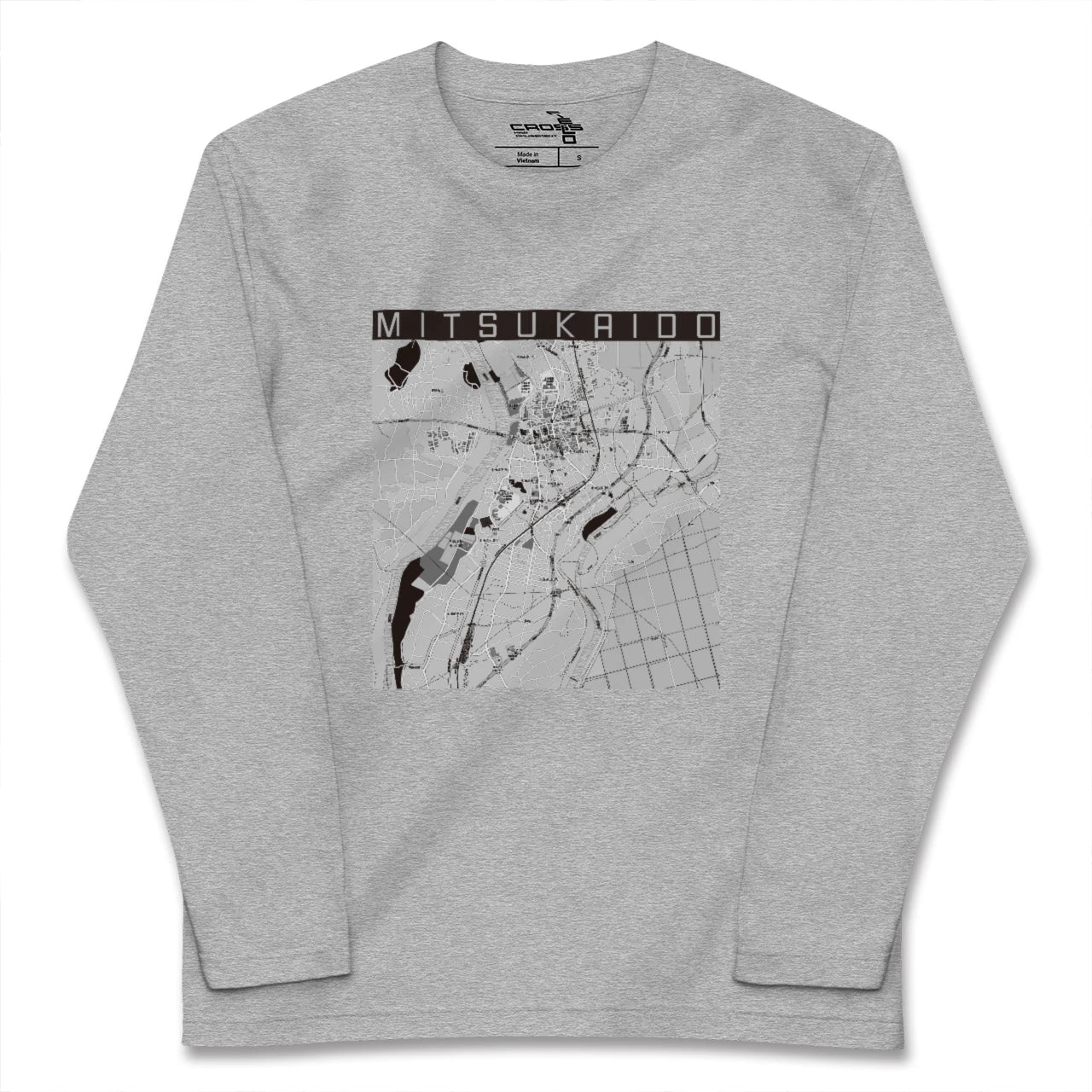 【水海道（茨城県）】地図柄ロングスリーブTシャツ