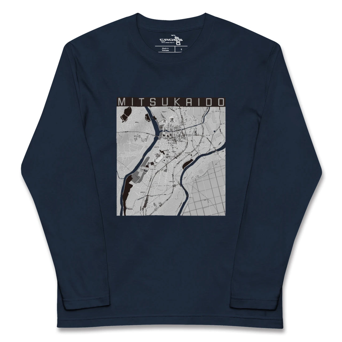 【水海道（茨城県）】地図柄ロングスリーブTシャツ