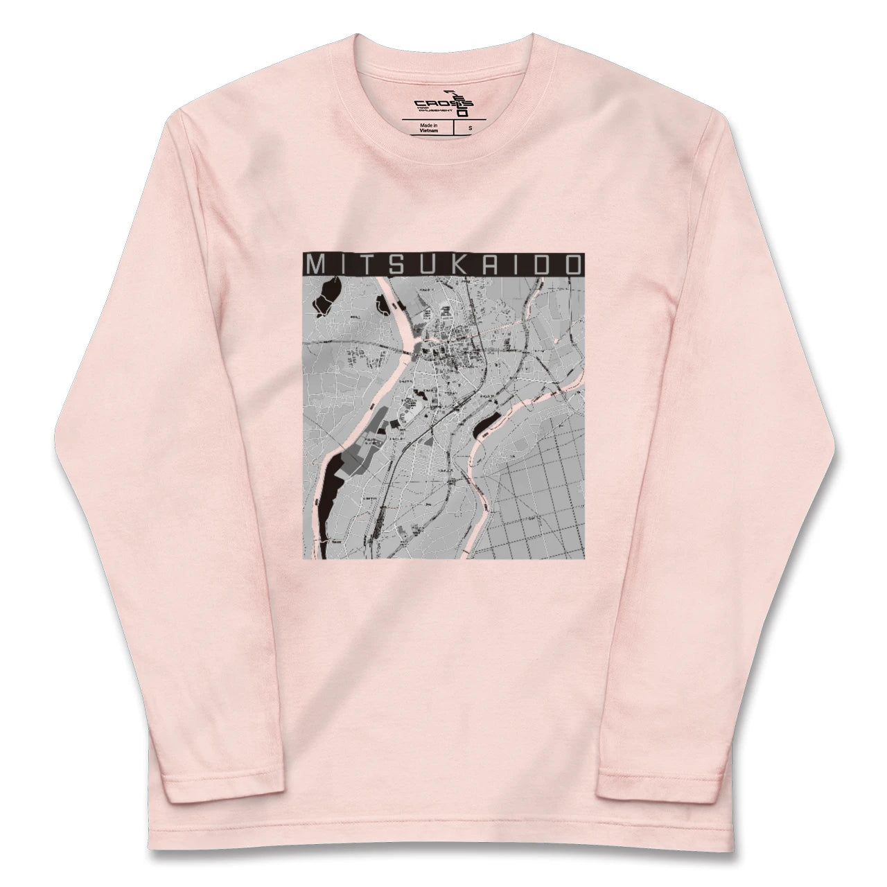 【水海道（茨城県）】地図柄ロングスリーブTシャツ