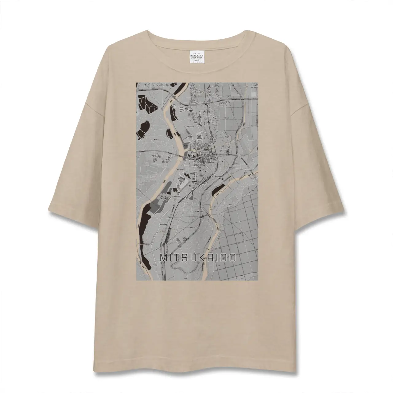 【水海道（茨城県）】地図柄ビッグシルエットTシャツ