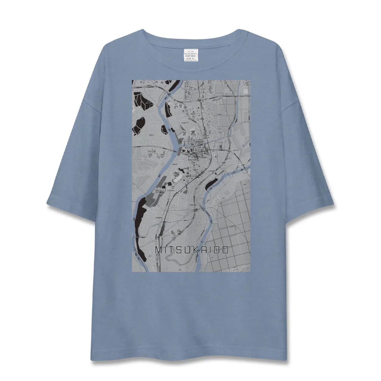 【水海道（茨城県）】地図柄ビッグシルエットTシャツ