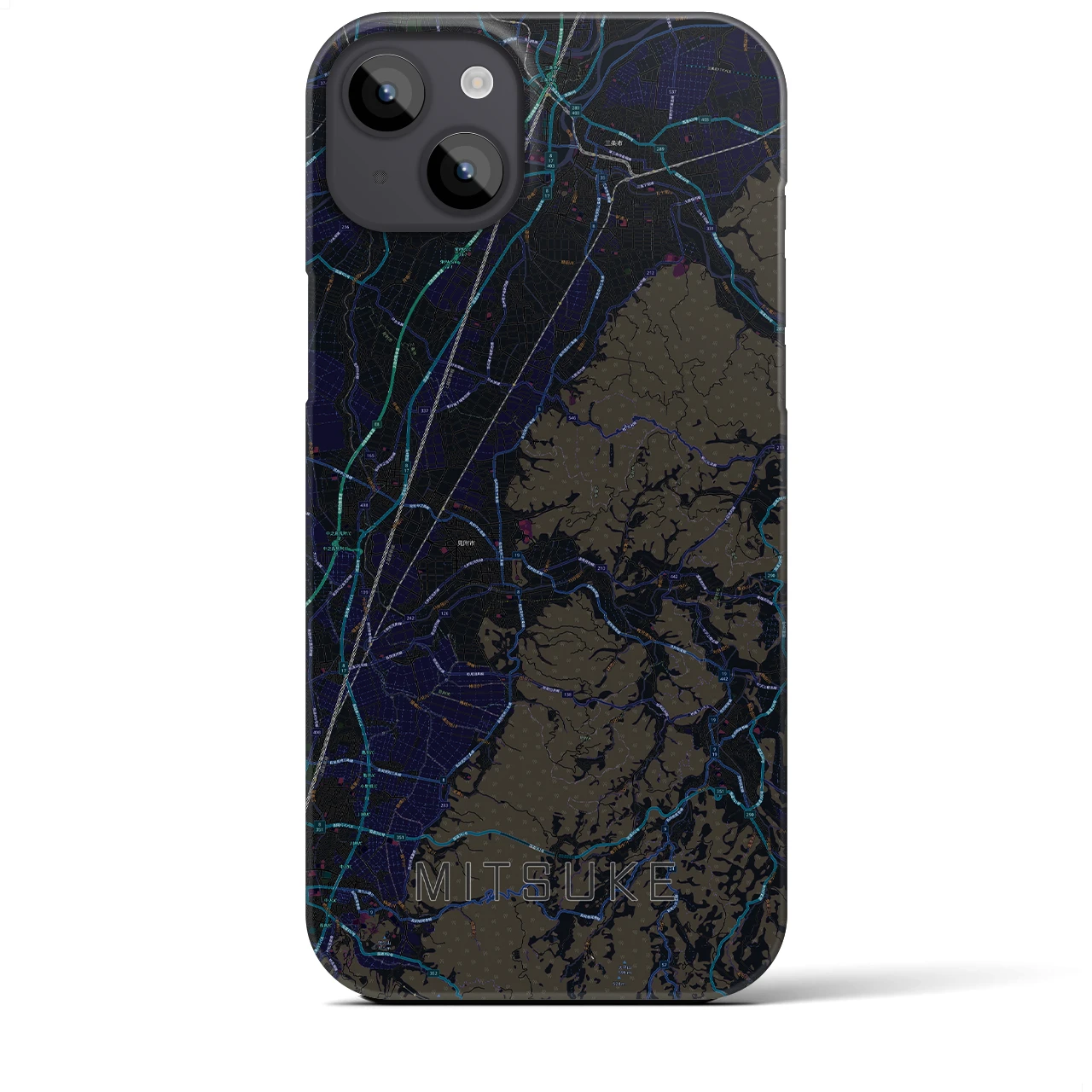 【見附（新潟県）】地図柄iPhoneケース（バックカバータイプ）