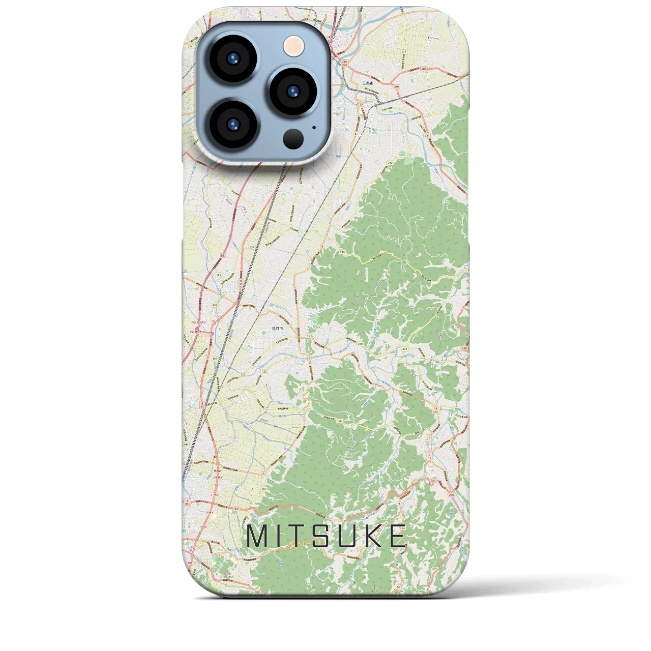 【見附（新潟県）】地図柄iPhoneケース（バックカバータイプ）