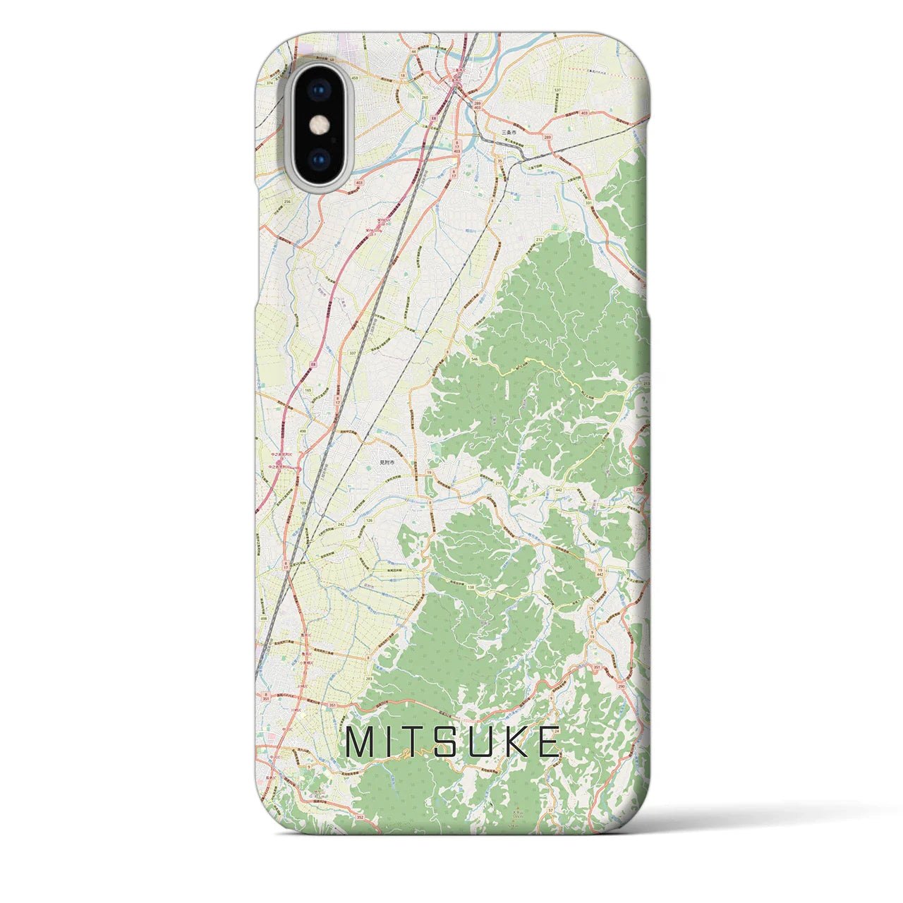 【見附（新潟県）】地図柄iPhoneケース（バックカバータイプ）