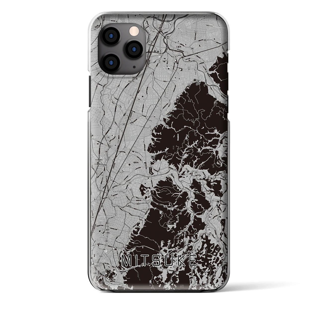 【見附（新潟県）】地図柄iPhoneケース（クリアタイプ）