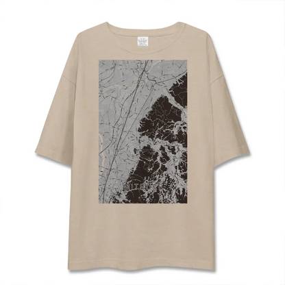 【見附（新潟県）】地図柄ビッグシルエットTシャツ