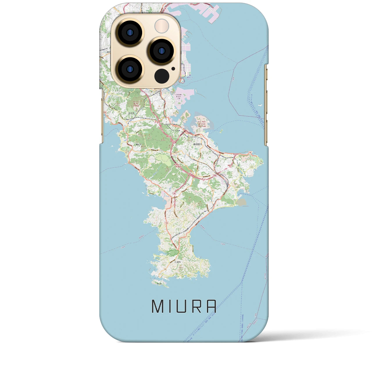 【三浦2（神奈川県）】地図柄iPhoneケース（バックカバータイプ）