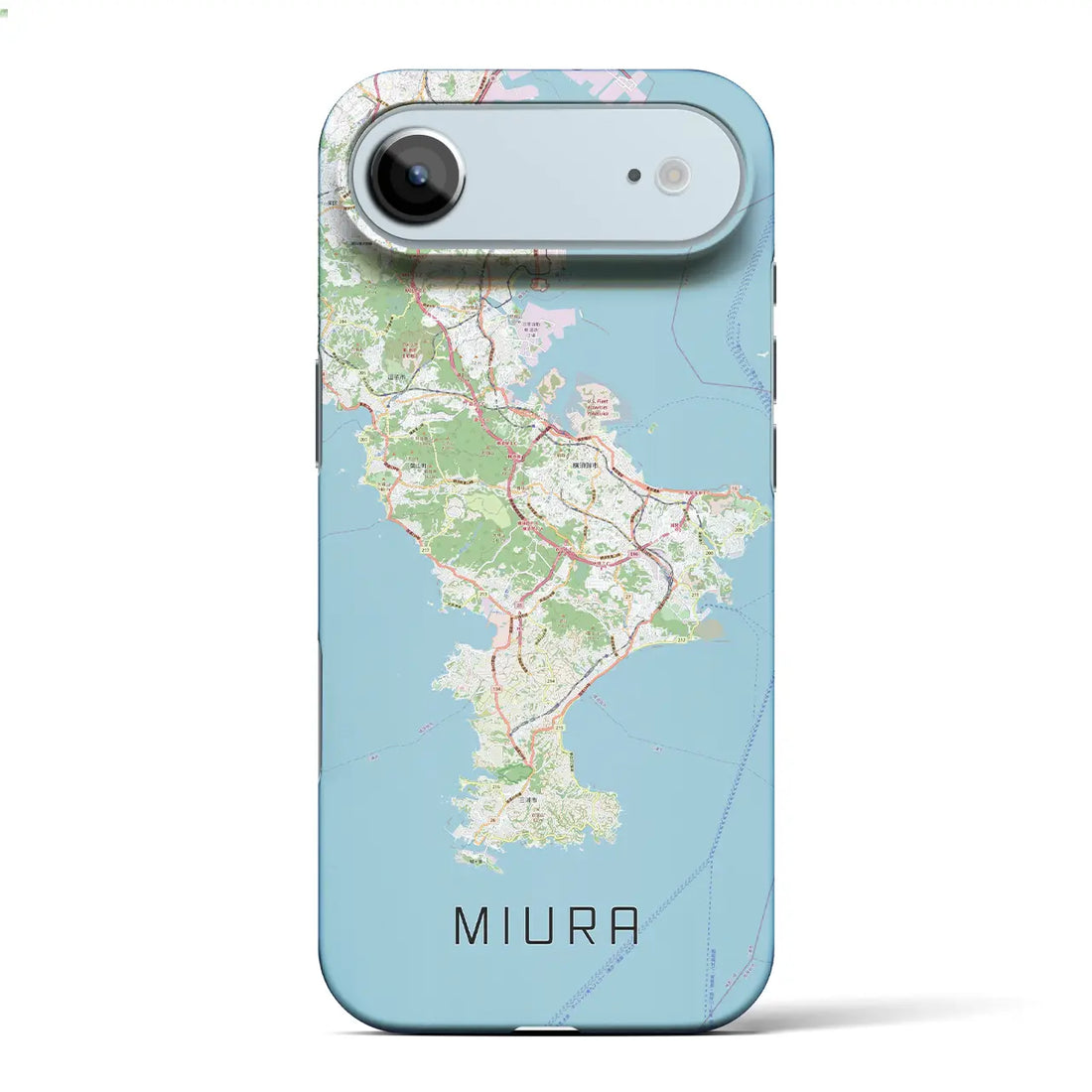 【三浦2（神奈川県）】地図柄iPhoneケース（バックカバータイプ）ナチュラル・iPhone 17 Pro Max 用