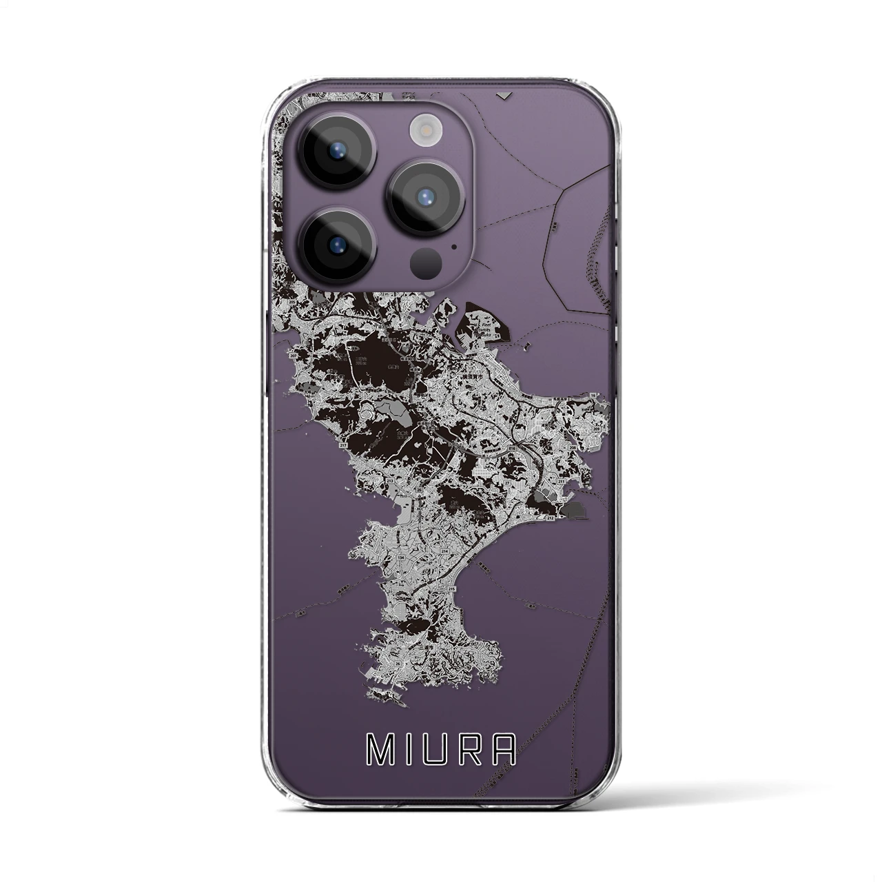 【三浦2（神奈川県）】地図柄iPhoneケース（クリアタイプ）