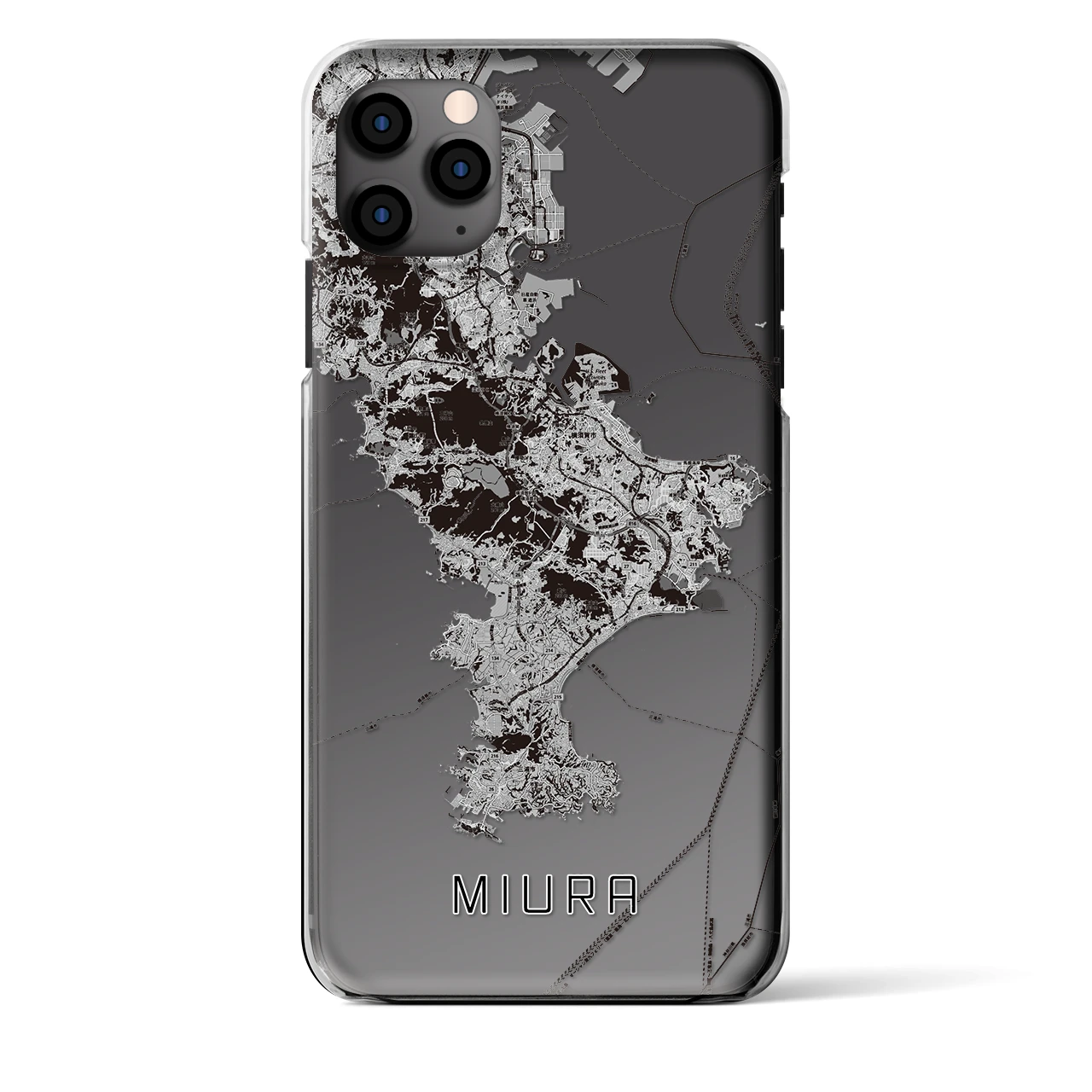 【三浦2（神奈川県）】地図柄iPhoneケース（クリアタイプ）