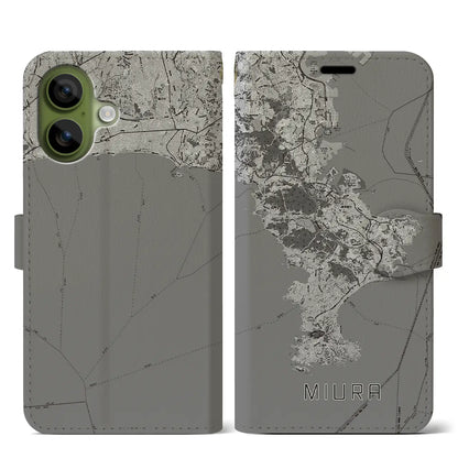 【三浦2（神奈川県）】地図柄iPhoneケース（手帳タイプ）