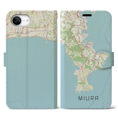 【三浦2（神奈川県）】地図柄iPhoneケース（手帳タイプ）