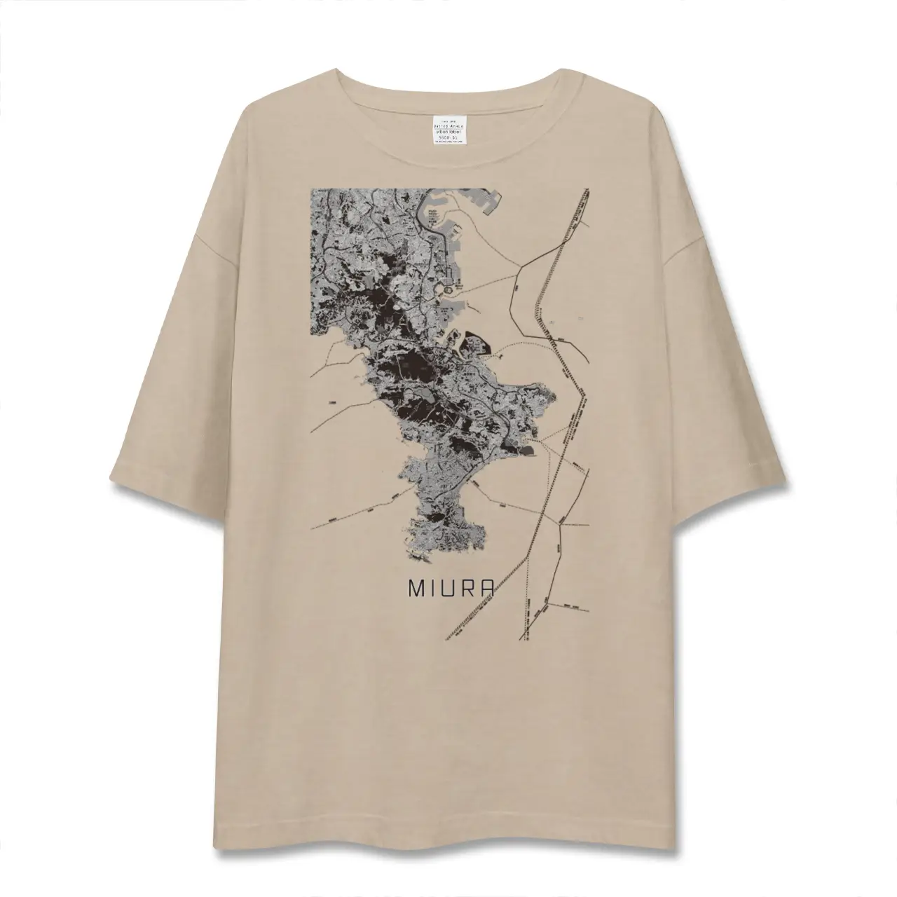 【三浦2（神奈川県）】地図柄ビッグシルエットTシャツ