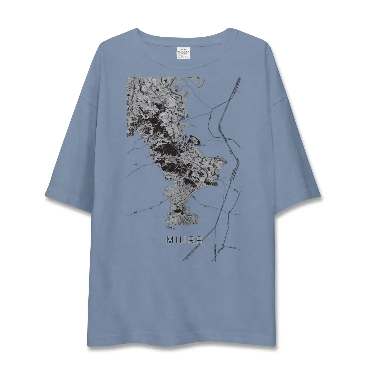 【三浦2（神奈川県）】地図柄ビッグシルエットTシャツ