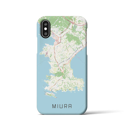 【三浦（神奈川県）】地図柄iPhoneケース（バックカバータイプ）