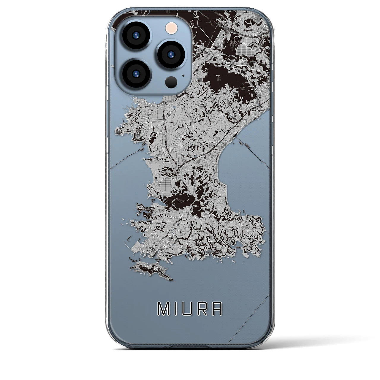 【三浦（神奈川県）】地図柄iPhoneケース（クリアタイプ）