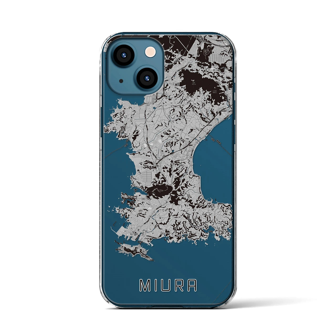 【三浦（神奈川県）】地図柄iPhoneケース（クリアタイプ）