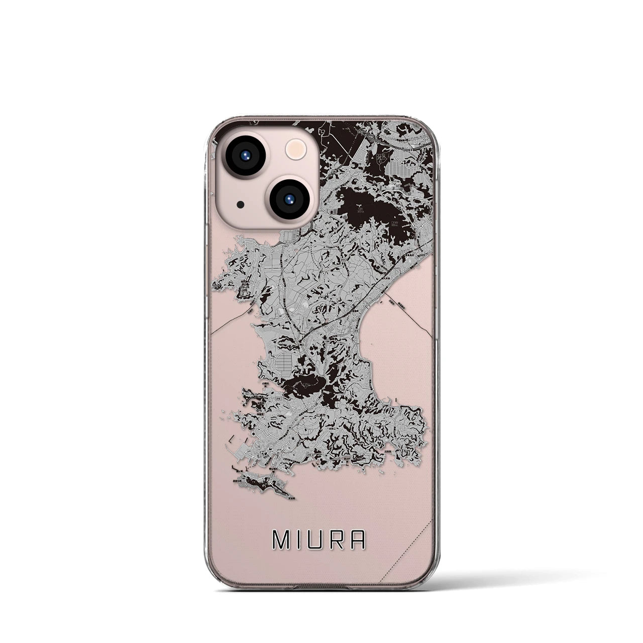 【三浦（神奈川県）】地図柄iPhoneケース（クリアタイプ）