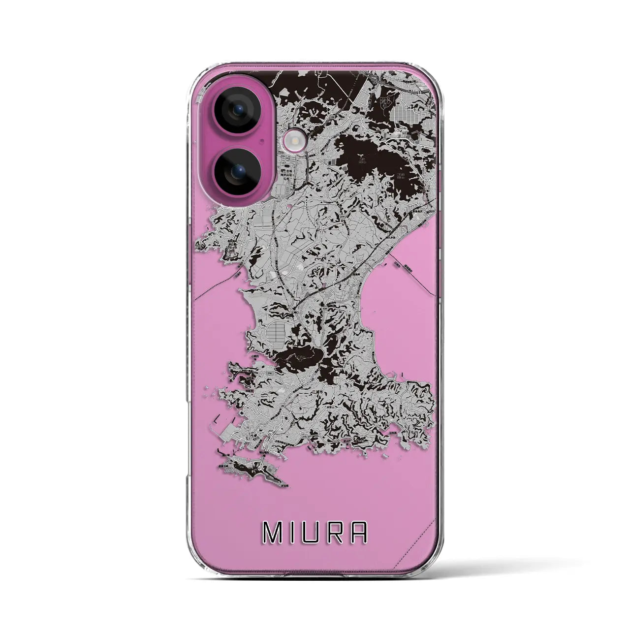 【三浦（神奈川県）】地図柄iPhoneケース（クリアタイプ）