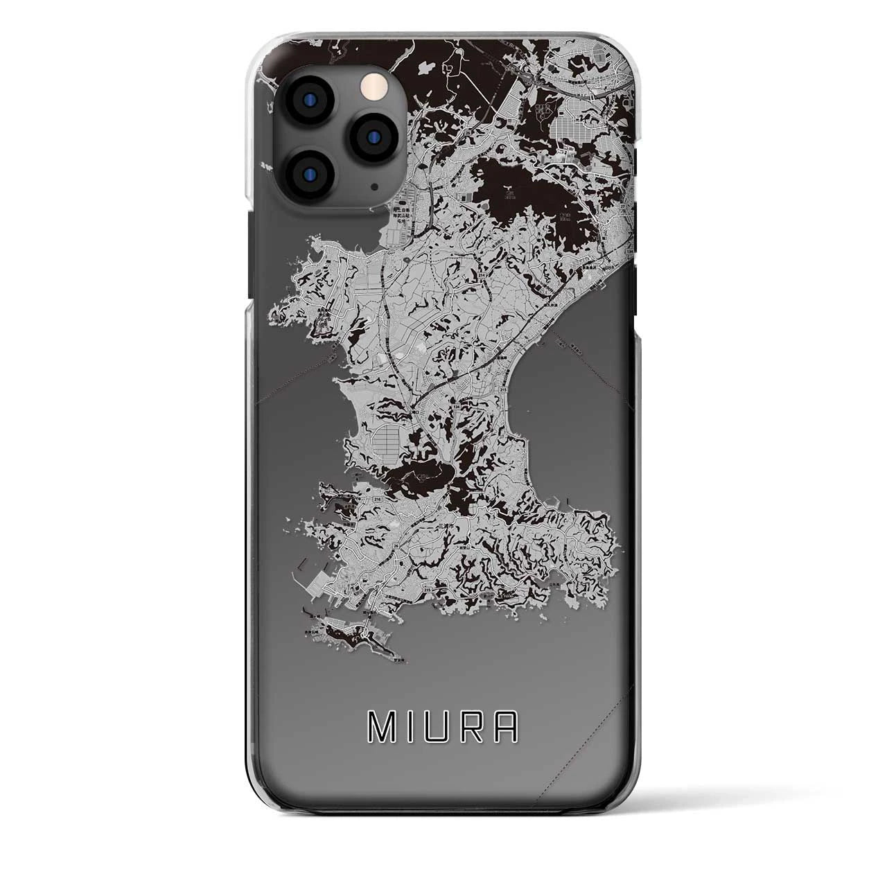 【三浦（神奈川県）】地図柄iPhoneケース（クリアタイプ）