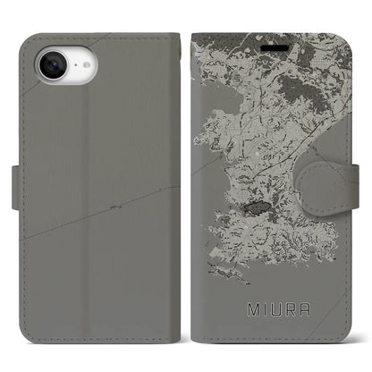 【三浦（神奈川県）】地図柄iPhoneケース（手帳タイプ）