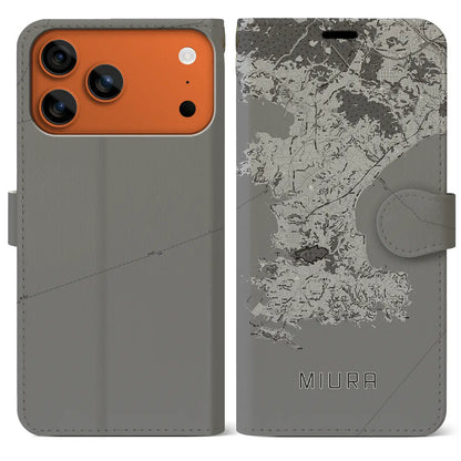 【三浦（神奈川県）】地図柄iPhoneケース（手帳タイプ）