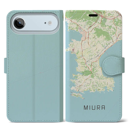 【三浦（神奈川県）】地図柄iPhoneケース（手帳タイプ）