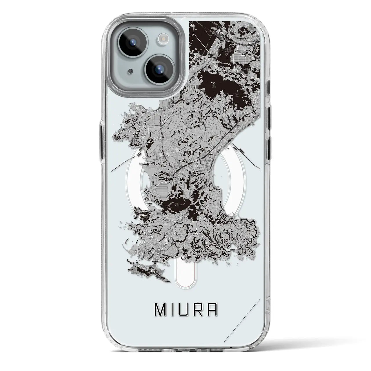 【三浦（神奈川県）】地図柄iPhoneケース（MagSafeタイプ）