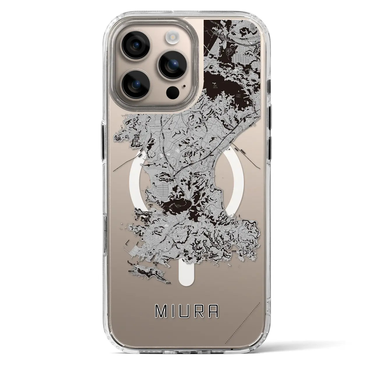 【三浦（神奈川県）】地図柄iPhoneケース（MagSafeタイプ）