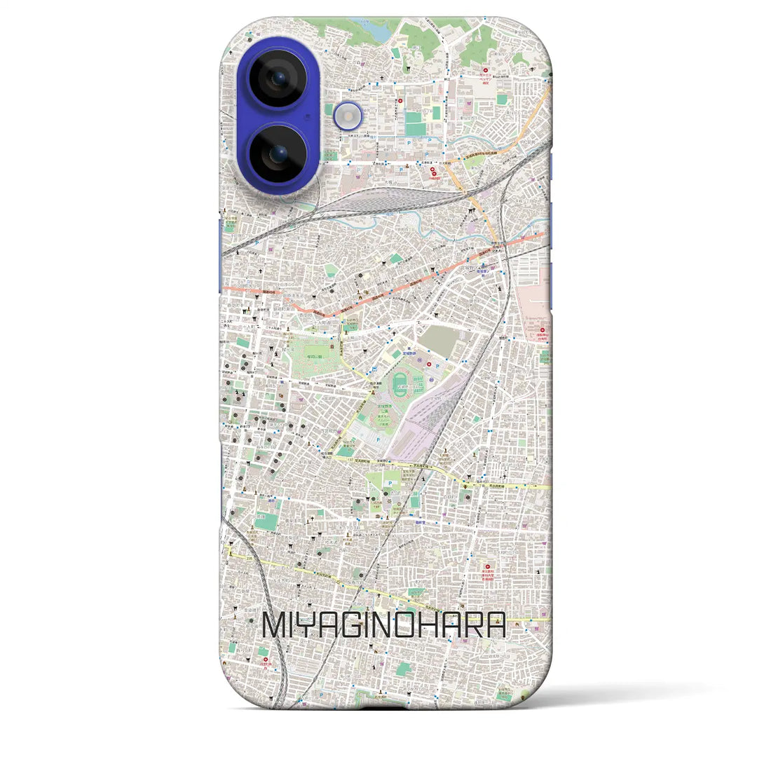 【宮城野原(宮城県)】地図柄iPhoneケース(バックカバータイプ)ナチュラル・iPhone 16 Pro Max 用