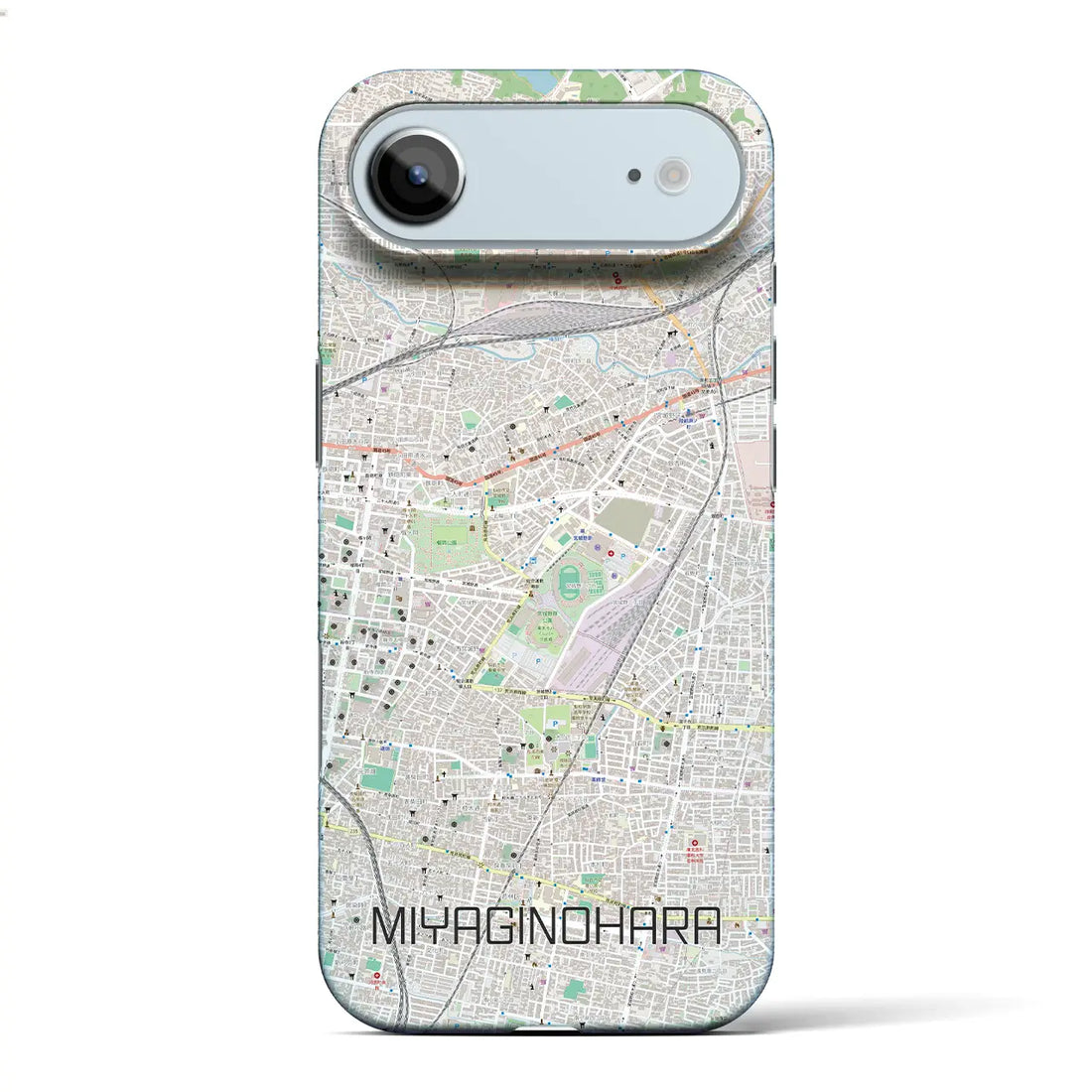 【宮城野原（宮城県）】地図柄iPhoneケース（バックカバータイプ）ナチュラル・iPhone 17 Pro Max 用