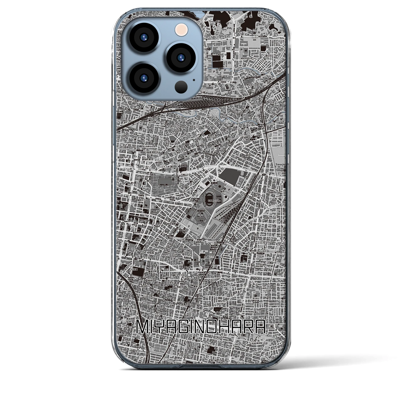 【宮城野原（宮城県）】地図柄iPhoneケース（クリアタイプ）