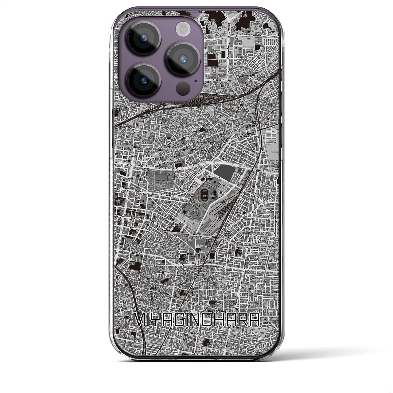 【宮城野原（宮城県）】地図柄iPhoneケース（クリアタイプ）