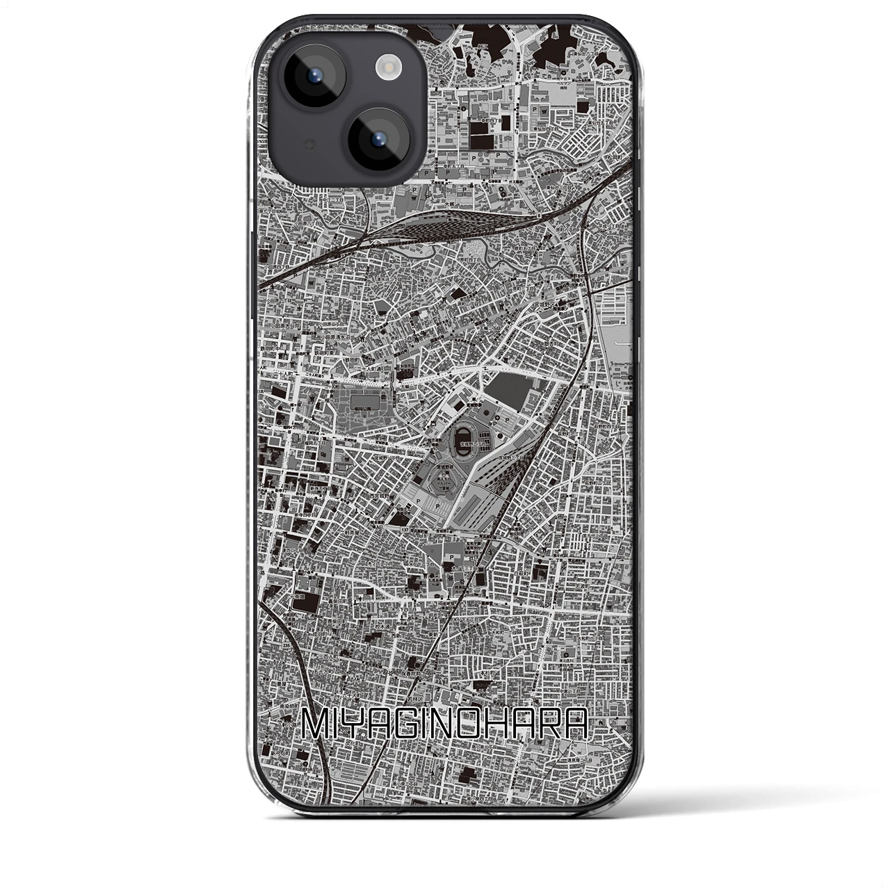 【宮城野原（宮城県）】地図柄iPhoneケース（クリアタイプ）