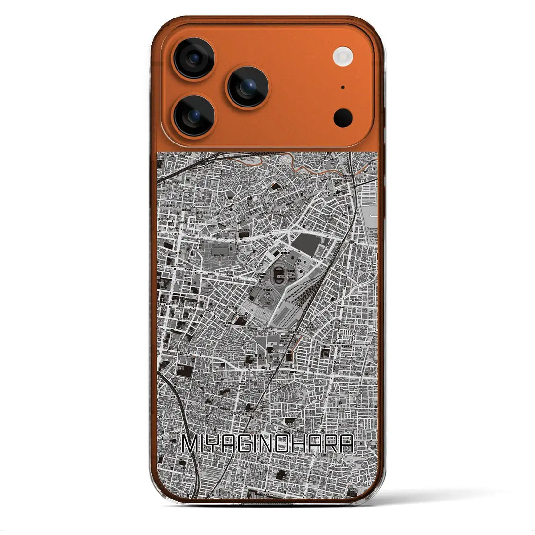 【宮城野原（宮城県）】地図柄iPhoneケース（クリアタイプ）