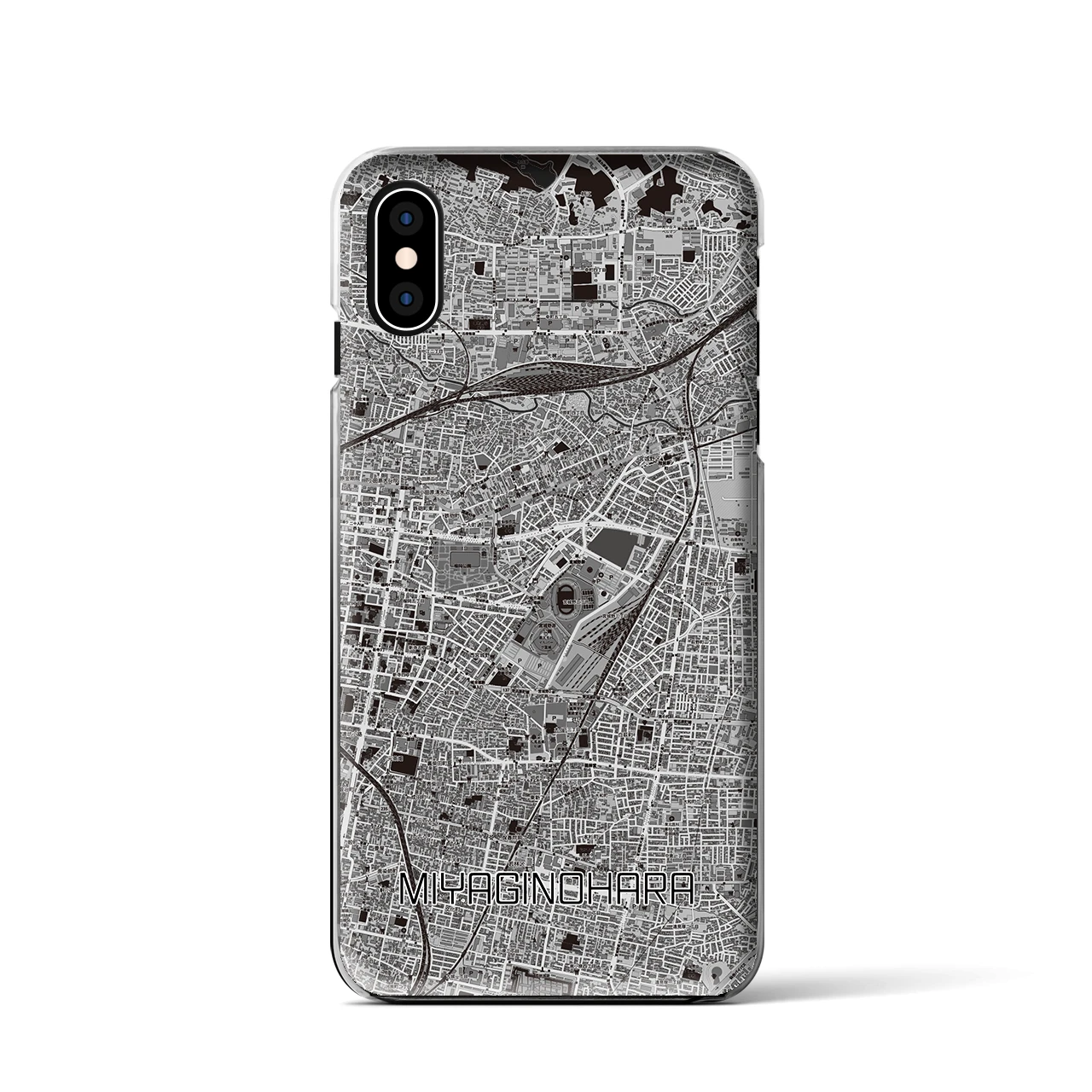 【宮城野原（宮城県）】地図柄iPhoneケース（クリアタイプ）